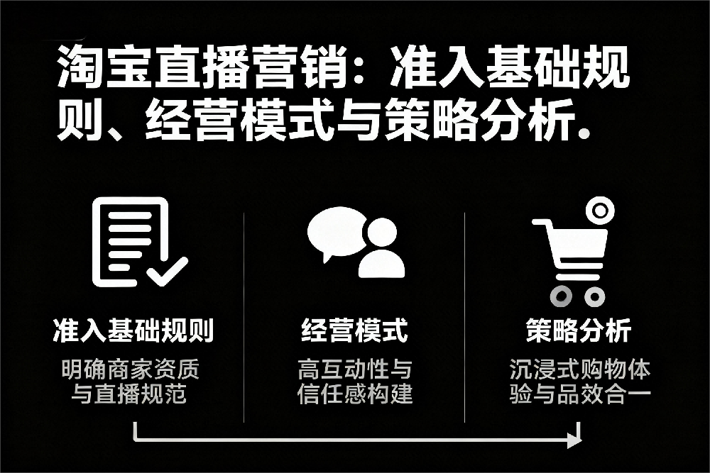 什么是淘宝直播营销，准入基础规则与经营模式与策略分析插图