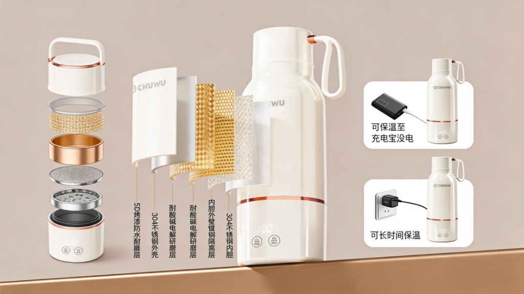 一杯走天下:DRSH-007便携电热杯深度体验,如何重新定义“随时随地喝热水”?插图3 一杯走天下:DRSH-007便携电热杯深度体验,如何重新定义“随时随地喝热水”?插图3