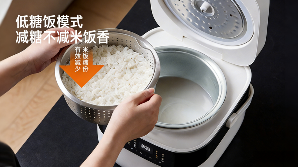 DFB-001迷你电饭煲,家用3到4人米汤分离,钛釜内胆智能电饭锅低糖煮饭0涂层插图2 DFB-001迷你电饭煲,家用3到4人米汤分离,钛釜内胆智能电饭锅低糖煮饭0涂层插图2