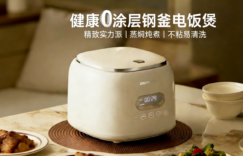 DFB-003多功能低糖电饭煲，不锈钢0涂层3-4人，迷你家用米汤分离2到3人电饭锅缩略图