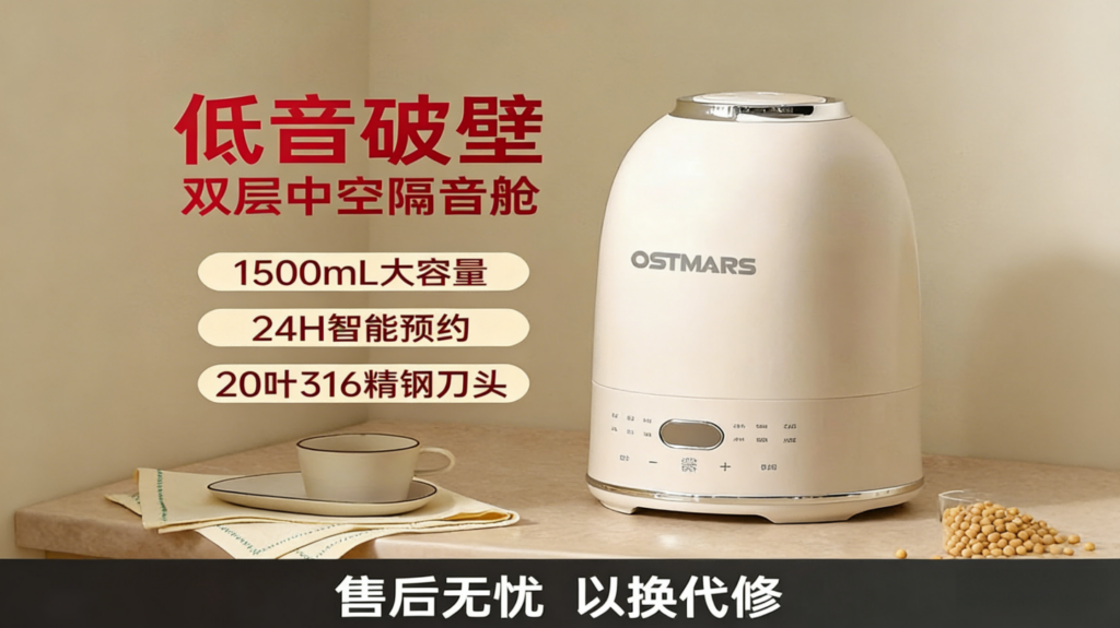 静享细腻醇香:鑫赑优选评测DJJ-005破壁豆浆机,十重降噪与精密破壁重塑家庭健康饮品体验插图1 静享细腻醇香:鑫赑优选评测DJJ-005破壁豆浆机,十重降噪与精密破壁重塑家庭健康饮品体验插图1