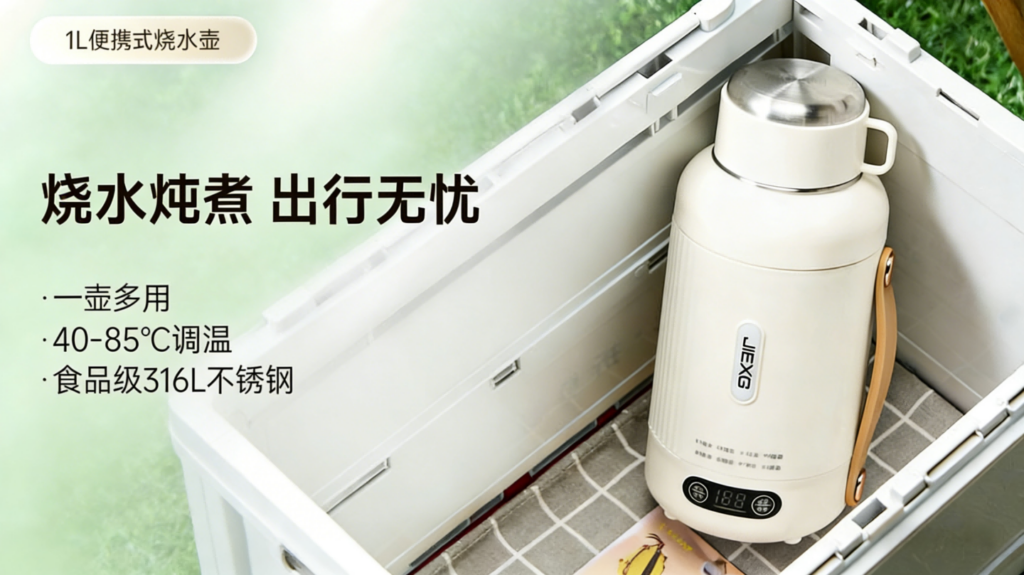 DRSH-003户外家用烧水杯，智能电热水杯烧水壶恒温壶，外出小型便携式养生杯插图