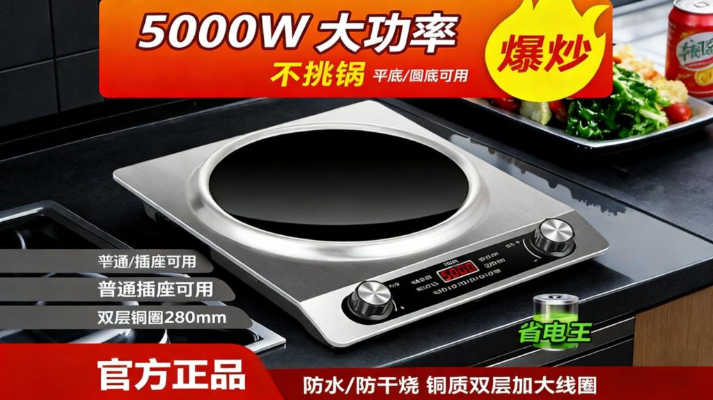 火力革命！解密优选深度评测DTL-008凹面电磁灶：5000W猛火如何重塑中式爆炒体验？插图