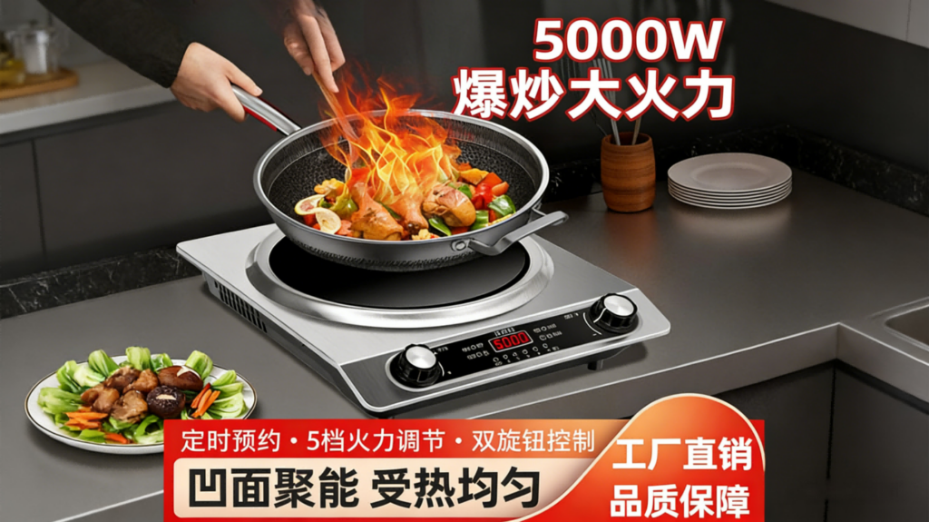 火力革命！解密优选深度评测DTL-008凹面电磁灶：5000W猛火如何重塑中式爆炒体验？插图5