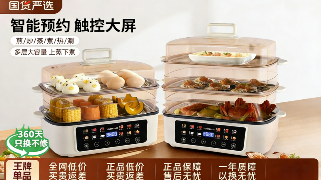 DZG-001全自动蒸锅火锅，预约定时大功率大容量，办公室宿舍家庭蒸煮家用炖煮插图4