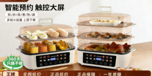 DZG-001全自动蒸锅火锅，预约定时大功率大容量，办公室宿舍家庭蒸煮家用炖煮缩略图