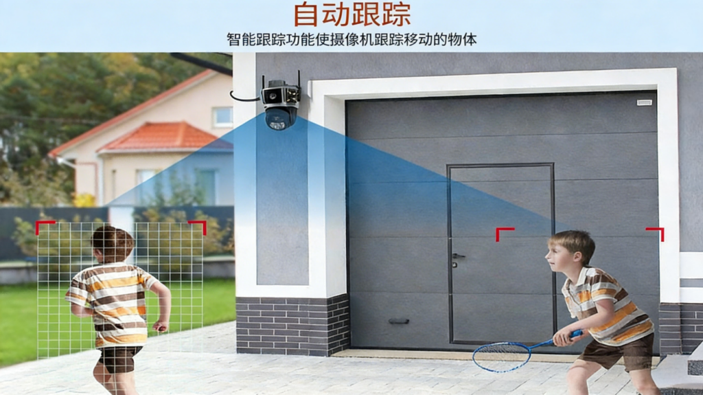 一机如何看三处？S8A球机测评：三画面同显+人形跟踪，终结监控死角插图2