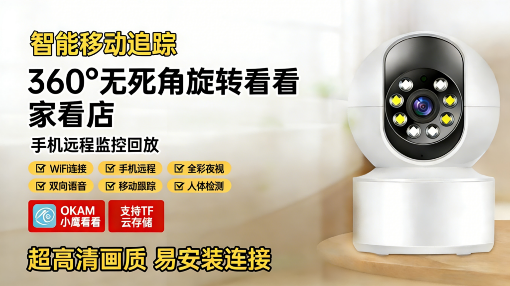 夜视差画质糊？T8摇头机测评：500万像素+星光全彩夜视+AI自动跟踪插图1