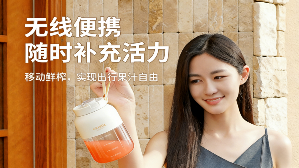 ZZJ-002新款电动吨吨杯榨汁机,可碎冰多功能便携式大容量,便携式果汁机插图1 ZZJ-002新款电动吨吨杯榨汁机,可碎冰多功能便携式大容量,便携式果汁机插图1