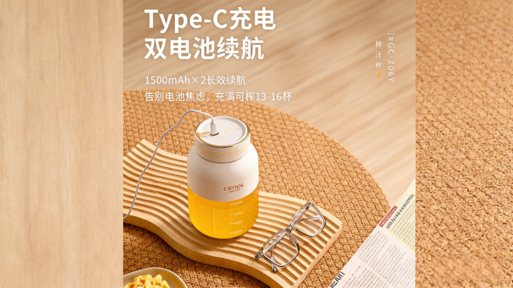 ZZJ-002新款电动吨吨杯榨汁机,可碎冰多功能便携式大容量,便携式果汁机插图2 ZZJ-002新款电动吨吨杯榨汁机,可碎冰多功能便携式大容量,便携式果汁机插图2