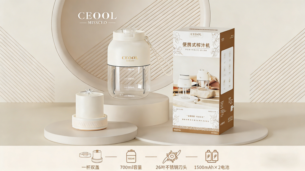 ZZJ-002新款电动吨吨杯榨汁机,可碎冰多功能便携式大容量,便携式果汁机插图3 ZZJ-002新款电动吨吨杯榨汁机,可碎冰多功能便携式大容量,便携式果汁机插图3