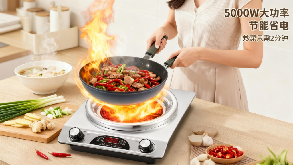 全能厨房动力核心：鑫赑优选深度评测DTL-001凹面电陶炉，如何以5000W澎湃火力重塑烹饪体验？插图3
