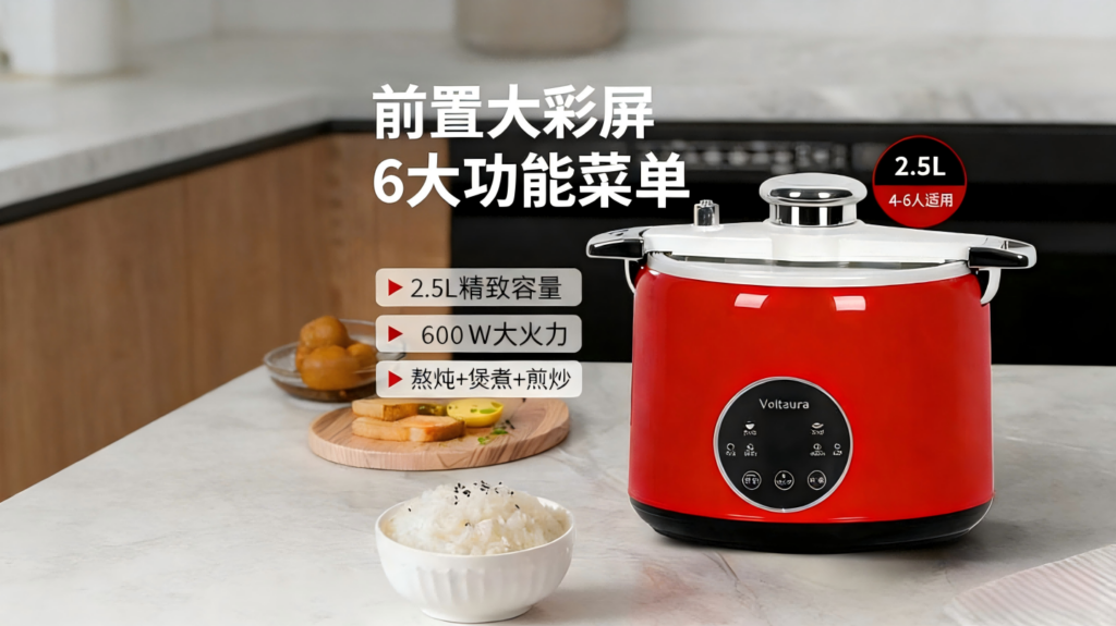 1050pa微压电饭煲,2.5L钛金陶瓷釉内胆烹饪,DFB-001家用小型多功能电煮锅插图3 1050pa微压电饭煲,2.5L钛金陶瓷釉内胆烹饪,DFB-001家用小型多功能电煮锅插图3