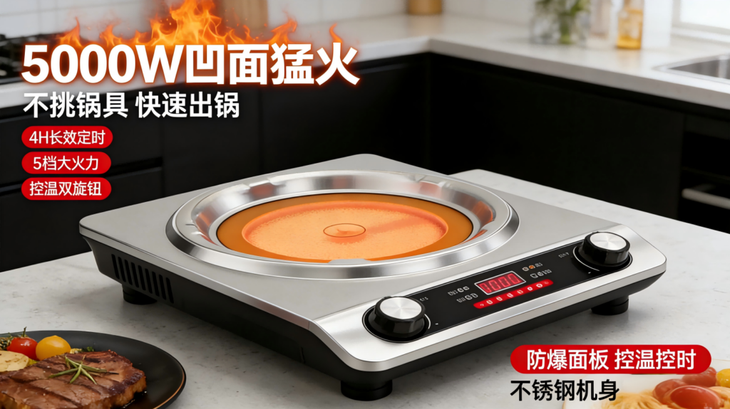 钛晶电陶炉面板加热有“水汽”现象？光学散射效应正常物理现象｜风火小家电插图1