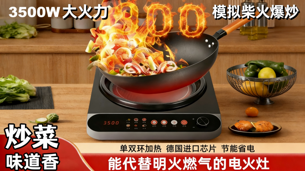 凹面电陶炉：不挑锅、猛火爆炒，一台搞定全家味蕾插图2