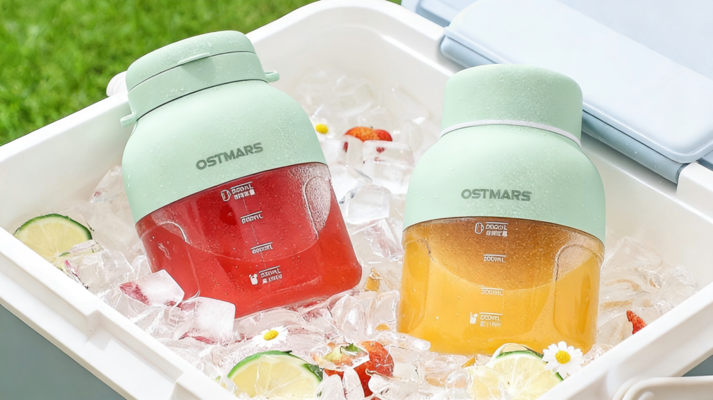 双盖吨吨杯，鲜榨直饮二合一：风火小家电深度测评ZZJ-002榨汁杯，如何用1100mL大容量重塑随行榨汁新体验？插图2