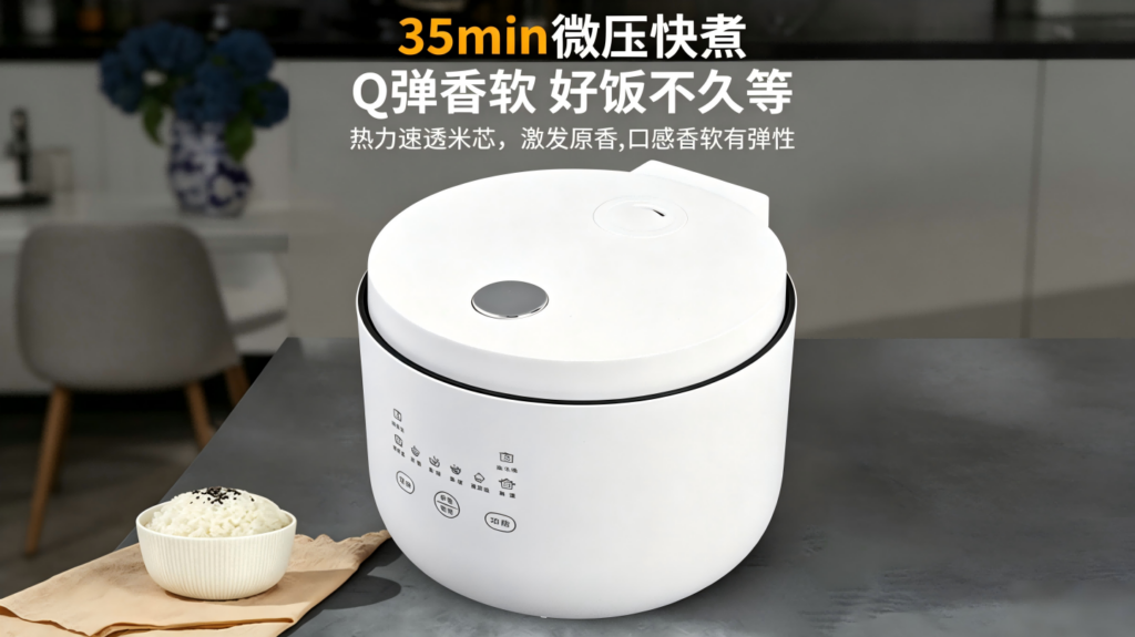 35分钟微压速成，一锅八用：风火小家电深度测评DFB-004快煮小方煲，小家庭的米饭“快”乐源泉插图1