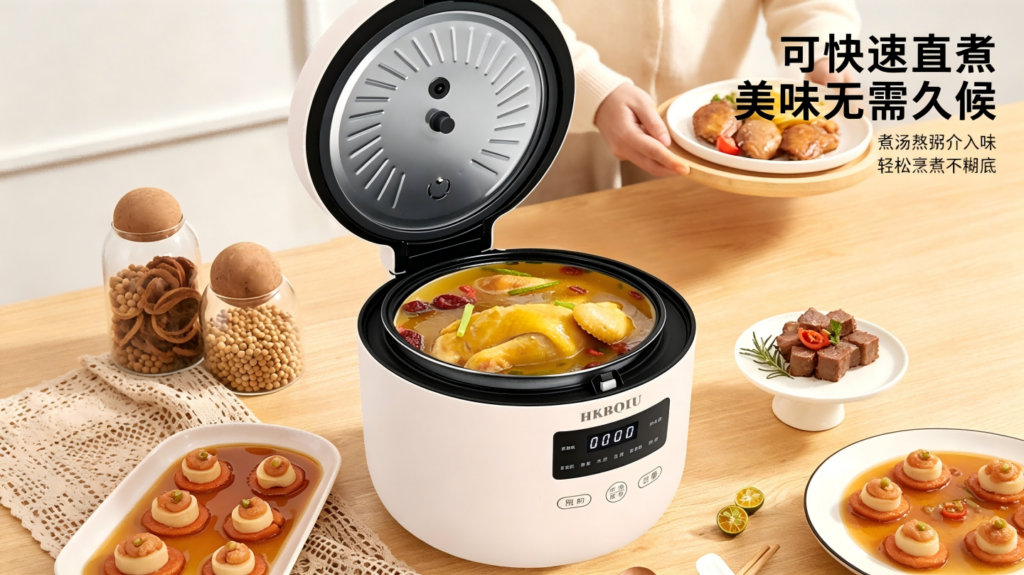 米黄色电饭煲，精煮快炖：风火小家电深度测评DFB-004，3L陶瓷油内胆电饭煲的居家优选插图2