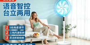 王牌生活语音电风扇