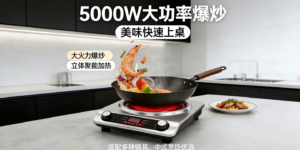 Voltaura钛晶电陶炉，凹面5000W大功率不挑锅，猛火火锅炒菜家用多功能电磁炉缩略图