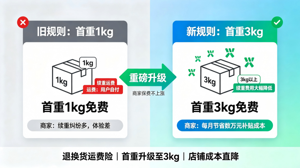 抖音运费险大升级!3kg内退换货全免费,商家保费一分不涨插图 抖音运费险大升级!3kg内退换货全免费,商家保费一分不涨插图
