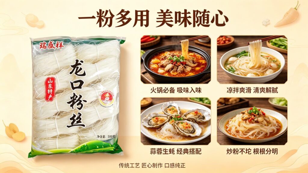 2026餐饮专供品牌瑞盛祥龙口粉丝：传承招远三百年技艺，正宗地理标志产品插图