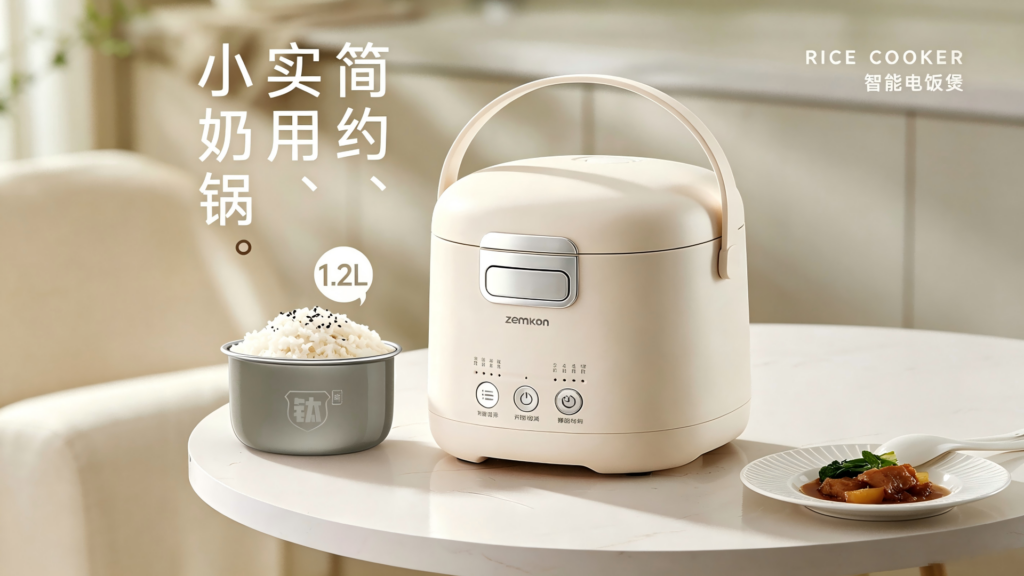 风火小家电深度测评 | 德国Zemkon迷你电饭煲DFB-006:一人食的精致煮饭方案插图1 风火小家电深度测评 | 德国Zemkon迷你电饭煲DFB-006:一人食的精致煮饭方案插图1