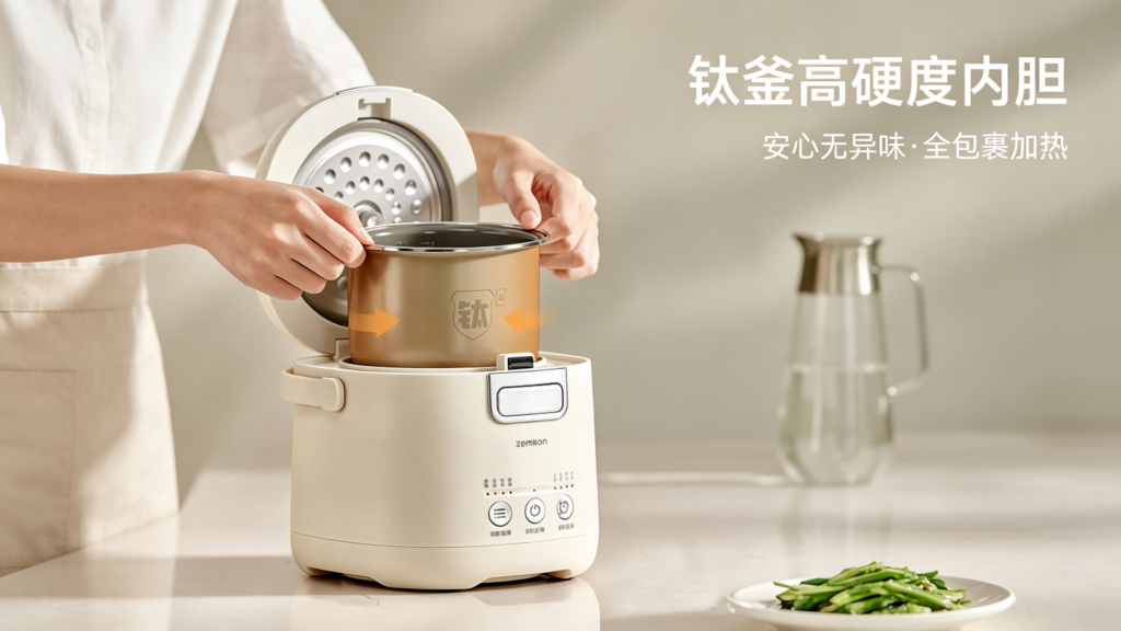 风火小家电深度测评 | 德国Zemkon迷你电饭煲DFB-006:一人食的精致煮饭方案插图2 风火小家电深度测评 | 德国Zemkon迷你电饭煲DFB-006:一人食的精致煮饭方案插图2