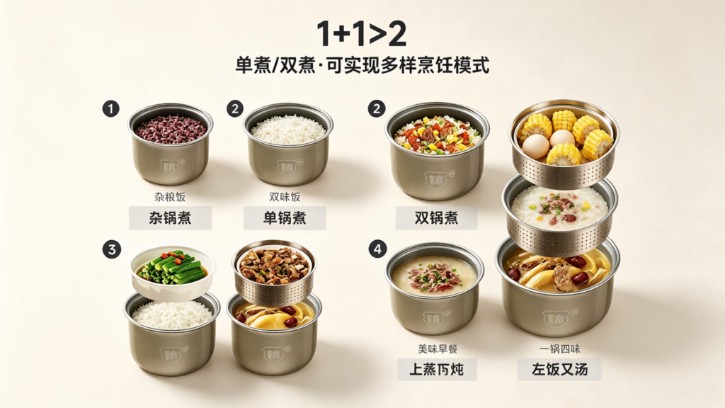 风火小家电深度测评 | 德国Zemkon双胆电饭煲DFB005:一机双煮,重新定义家庭烹饪效率插图1 风火小家电深度测评 | 德国Zemkon双胆电饭煲DFB005:一机双煮,重新定义家庭烹饪效率插图1