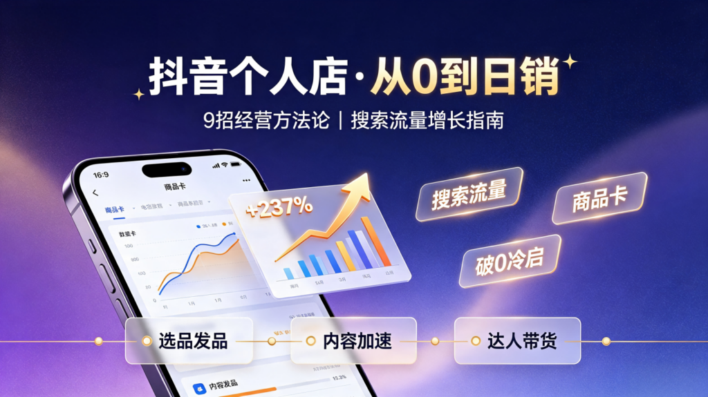 抖音电商个人店商家经营方法：从破0到稳定日销的完整指南插图
